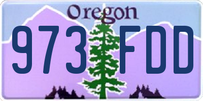 OR license plate 973FDD