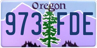 OR license plate 973FDE
