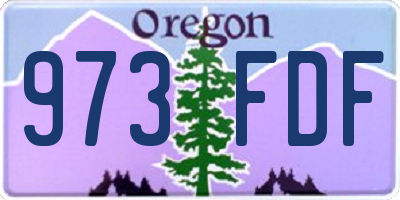 OR license plate 973FDF