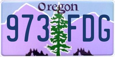 OR license plate 973FDG
