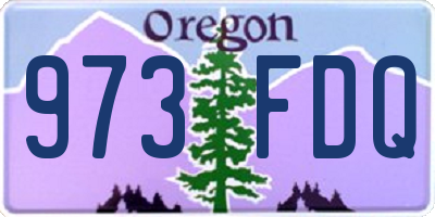 OR license plate 973FDQ