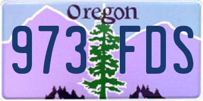 OR license plate 973FDS