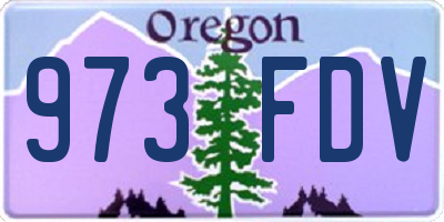 OR license plate 973FDV