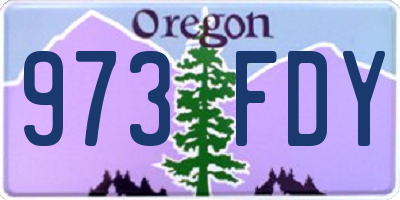 OR license plate 973FDY