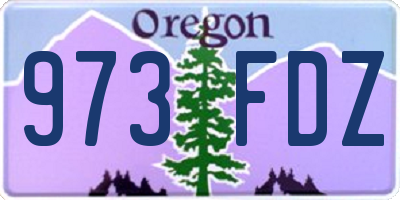 OR license plate 973FDZ