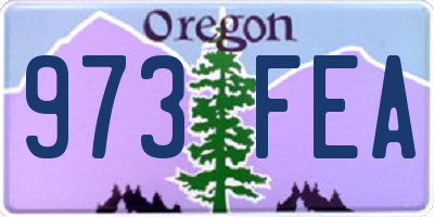 OR license plate 973FEA