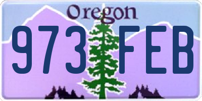 OR license plate 973FEB
