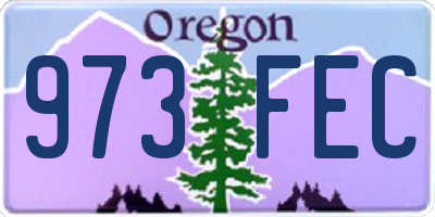 OR license plate 973FEC