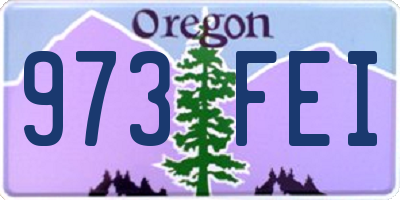 OR license plate 973FEI