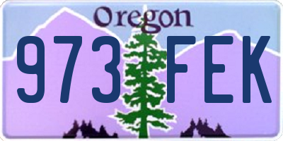 OR license plate 973FEK