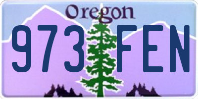 OR license plate 973FEN