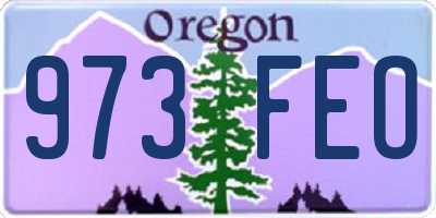 OR license plate 973FEO