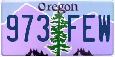 OR license plate 973FEW