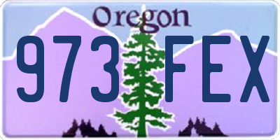 OR license plate 973FEX