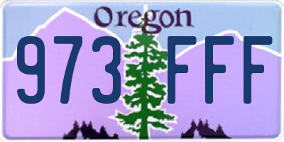 OR license plate 973FFF