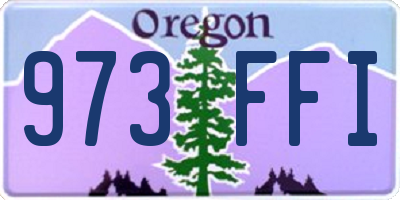 OR license plate 973FFI