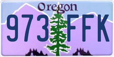 OR license plate 973FFK