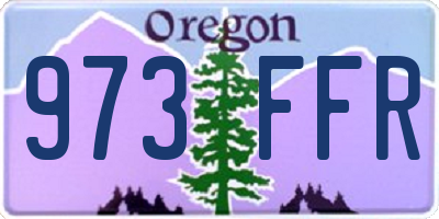 OR license plate 973FFR