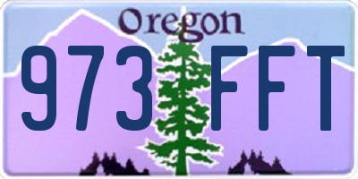 OR license plate 973FFT