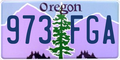 OR license plate 973FGA