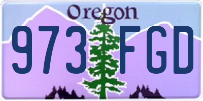OR license plate 973FGD