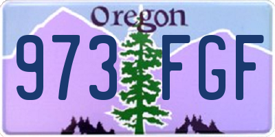 OR license plate 973FGF