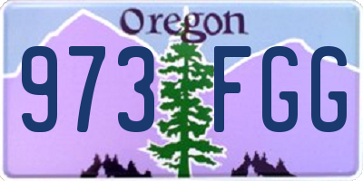OR license plate 973FGG