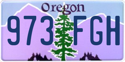 OR license plate 973FGH