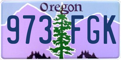 OR license plate 973FGK