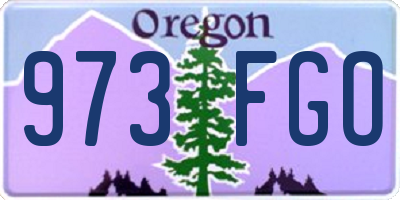 OR license plate 973FGO