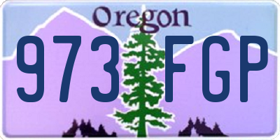 OR license plate 973FGP