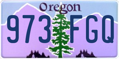 OR license plate 973FGQ