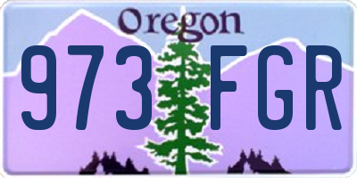 OR license plate 973FGR