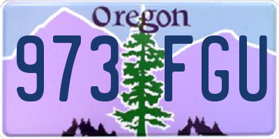 OR license plate 973FGU