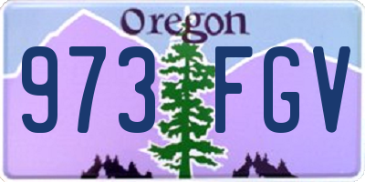 OR license plate 973FGV