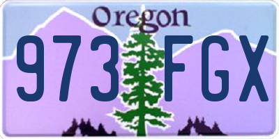 OR license plate 973FGX