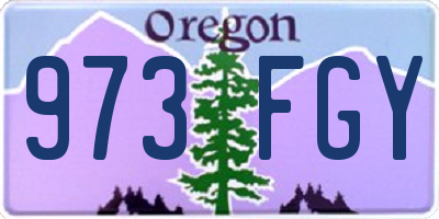 OR license plate 973FGY