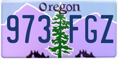 OR license plate 973FGZ
