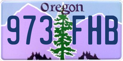 OR license plate 973FHB