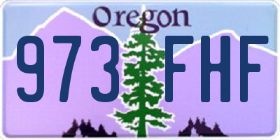 OR license plate 973FHF