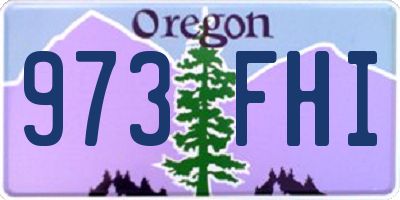 OR license plate 973FHI