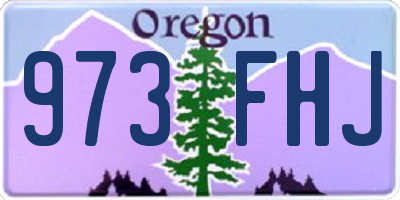 OR license plate 973FHJ