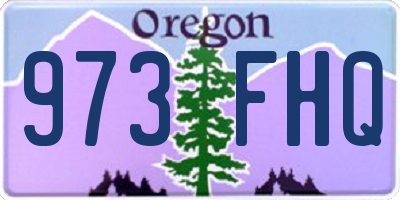 OR license plate 973FHQ