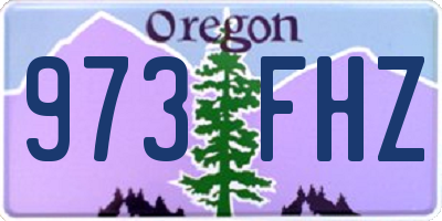 OR license plate 973FHZ