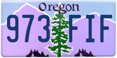 OR license plate 973FIF