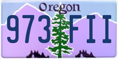 OR license plate 973FII