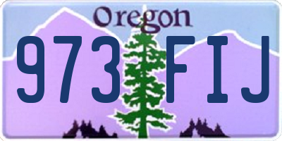 OR license plate 973FIJ