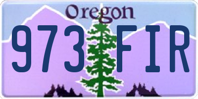 OR license plate 973FIR
