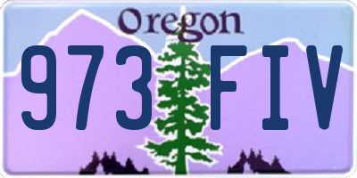OR license plate 973FIV