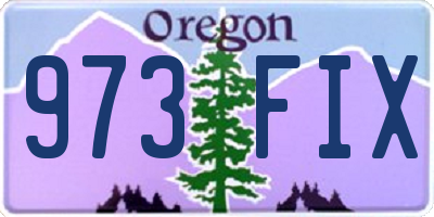 OR license plate 973FIX